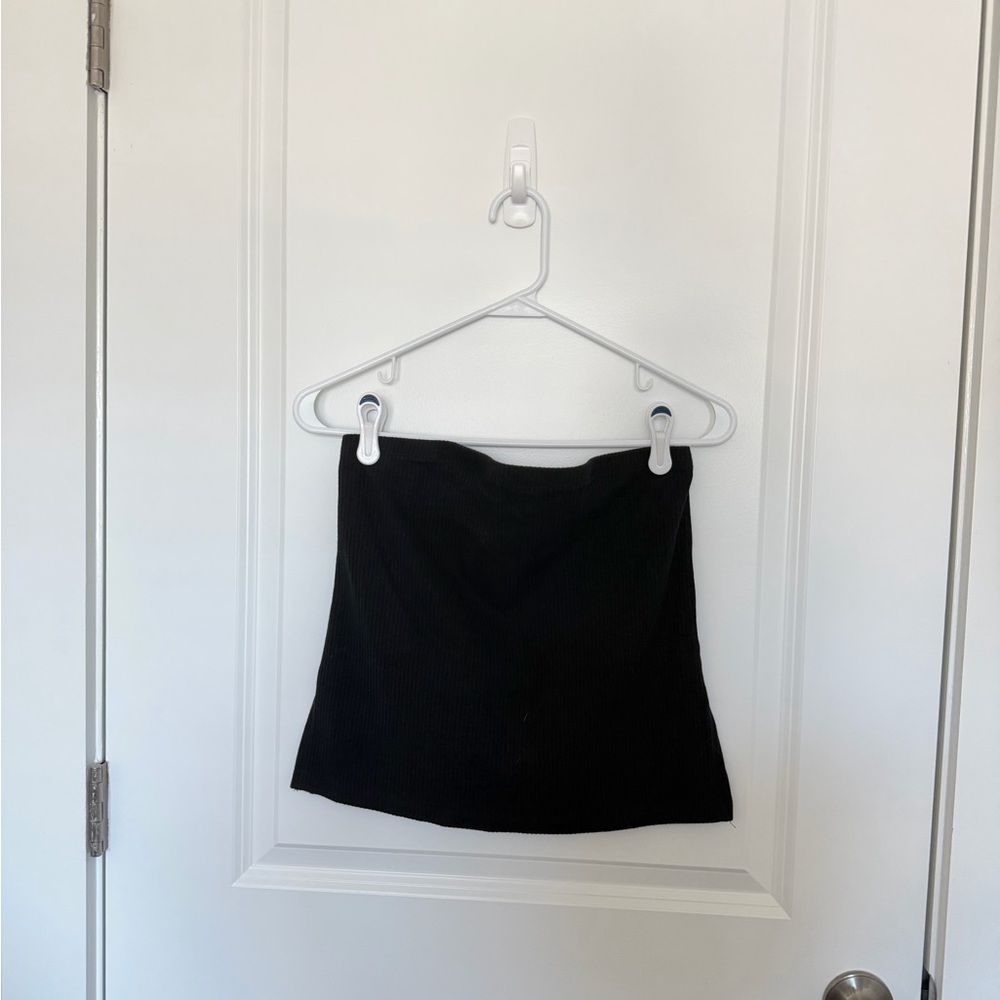 American Eagle Outfitters Black Ribbed Tube Top
